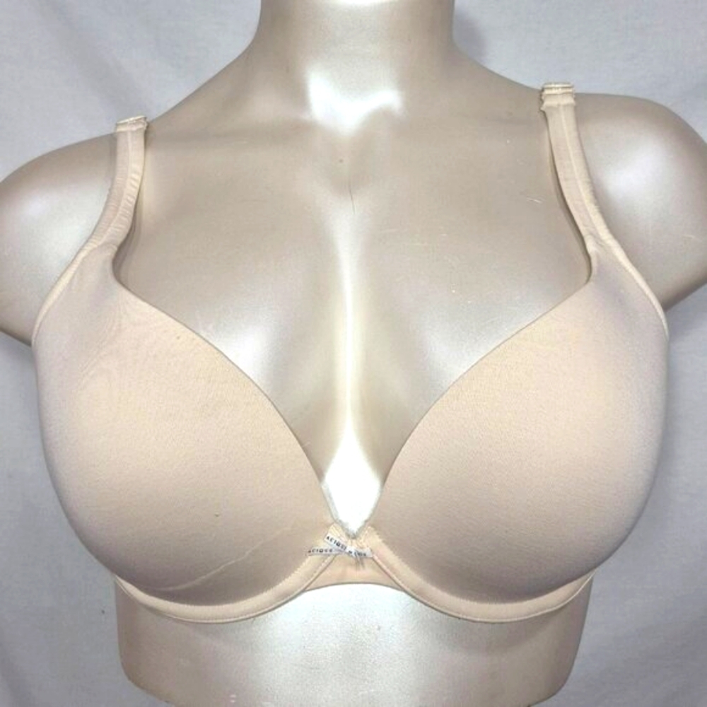 42D Cacique 92% Cotton Boost Plunge‎ Underwire Bra Ivory